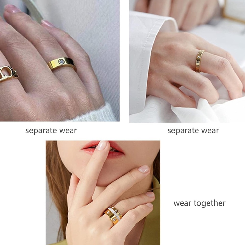 Gold Crystal Roman Numeral Ring - Picture 7 of 7